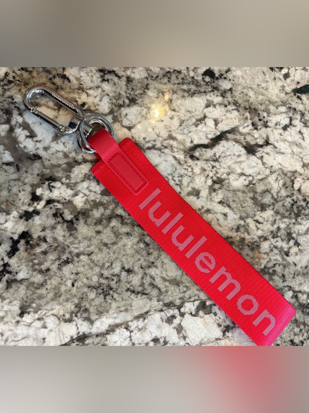 lululemon athletica Red Logo Keyring Strap